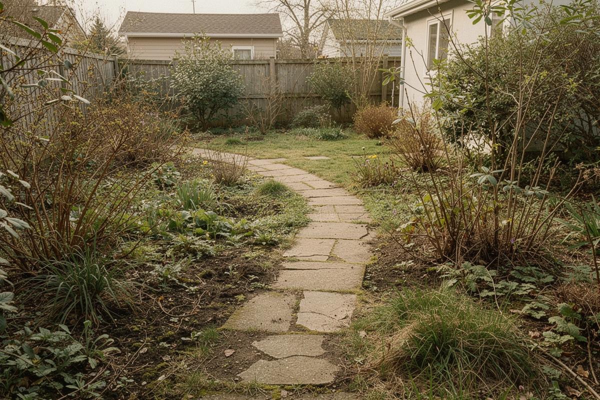 Before landscaping scene